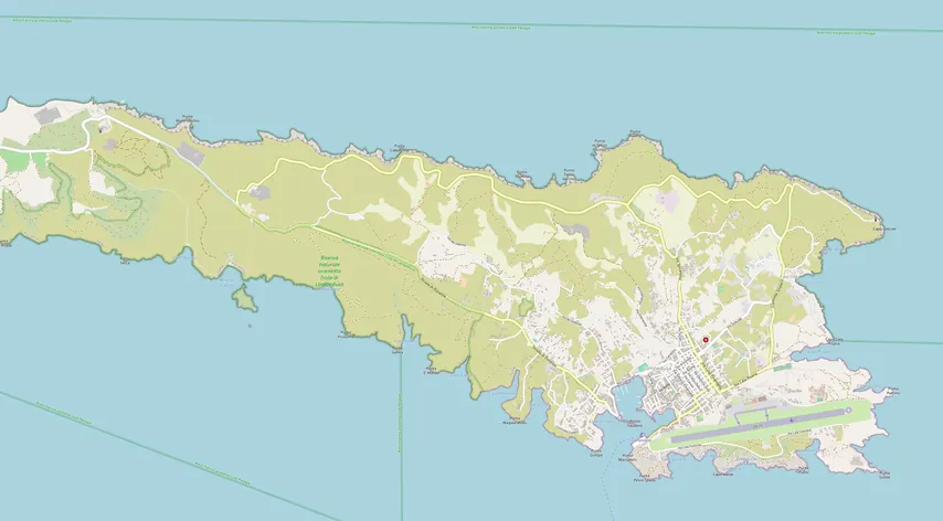 Posizione di Cala Greca sull'isola di Lampedusa